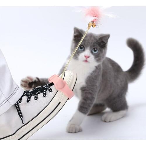 Cat Toy Teaser Wand Scratch Resistance Interactive Toys Bell Feathers Игрушки Funny Rod Teasers Wands Cats Accessory Supplies