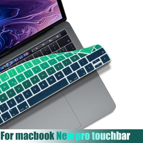 Spain EU-Key Keyboard Cover Protector for Macbook Pro13 15touchbar A2159 A1707 A1706 A1989 A1990 Laptop Keyboard case Silica gel