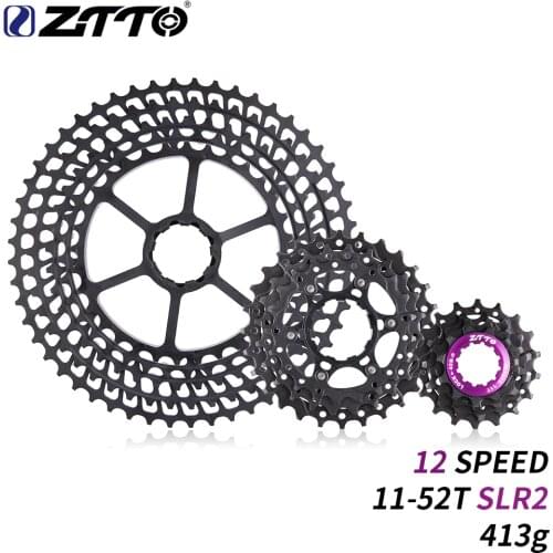 ZTTO 12 Speed Cassette 11-52T SLR 2 12s MTB 12Speed UltraLight K7 12V 413g CNC Freewheel Mountain Bike Bicycle Parts for HG Hub