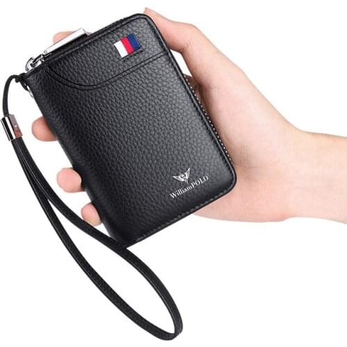 Genuine Leather Key Wallet Male Card Keychain Cover Zipper Card Holder Wallet Key Organizer Large Capacity Fashion Brand Luxury