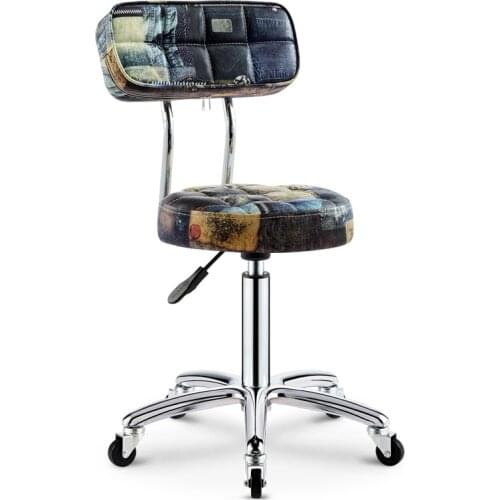 Hairdressing Salon Chair Barber Shop Stool Rotating Lifting Pulley Beauty Stool Work Bench Makeup Hair Salon Nail Stool