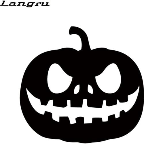 Langru Cool Graphics Vinyl Decal Pumkin Lantern Halloween Car Window Car Stying Decorative Jdm