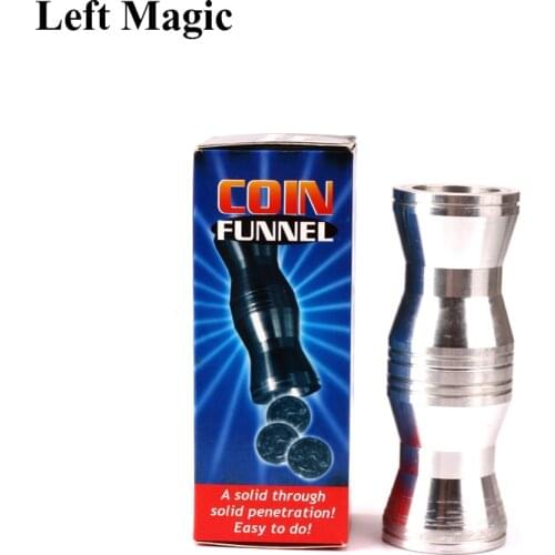 Coin Funnel Magic Tricks Coins Penetrate Magic Magician Close Up Illusions Gimmick Props Comedy Accessories Classic Toys G8032