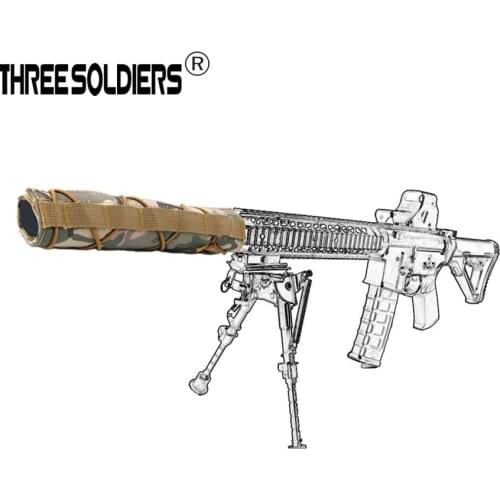 Three Soldiers nylon Suppressor Cover Airsoft Military Shooting Tactical Silencer Quick Release Cover Rod Protective Cover