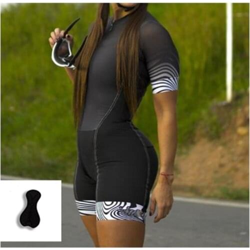 2020 New Summer Cycling Jersey Set, Bicycle Jersey Womens Short Bike Jersey Breathable short sleeve Custom Triathlon Jumpsuit