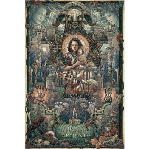 New Arrival 5D DIY Diamond Painting Cartoon Movie Poster Pans Labyrinth Full Square Diamond Embroidery Wall Art Home Decor Gift