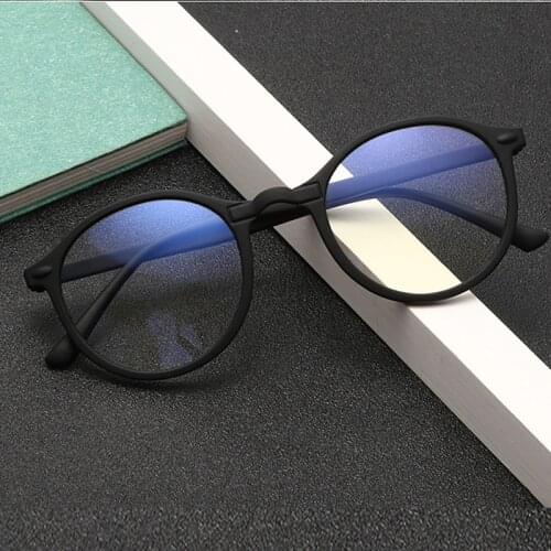Anti Blue Light Retro Computer Glasses Women Round Blue Blocking Gaming Men Eyeglasses Frame Anti Radiation Eyeglasses Frame