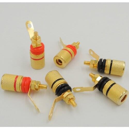 20 PCS Gold Plated Audio speaker Binding Post Amplifier terminal 4mm Banana Plug Jack connector