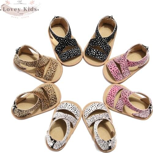 2020 NEW Summer Baby Boys Girls Leopard Sandals Anti-Slip Flat Rubber Sole Toddler Outdoor First Walker Shoes