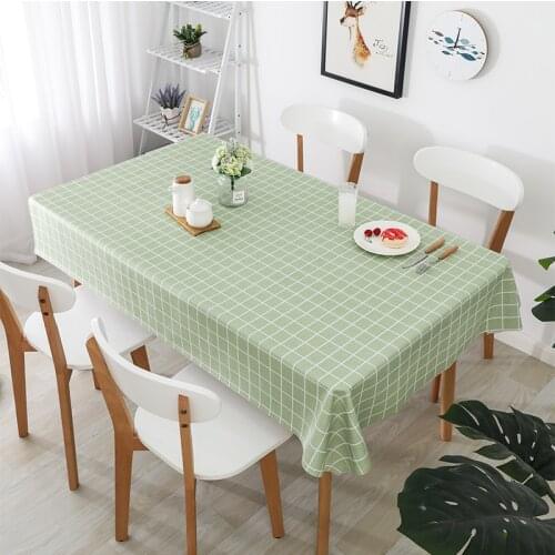 Tablecloth for Coffee Table PVC Plaids Rectangular Tablecloths Oilcloth Waterproof Table Cover For Home Kitchen Living Room