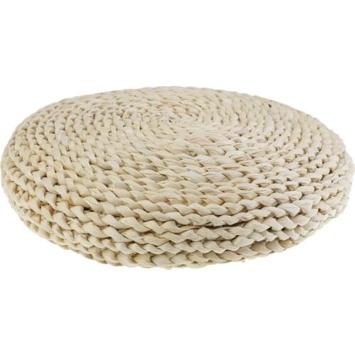 Handcrafted Straw Flat Seat Cushion Tatami Cushion For Yoga Meditation 30cm