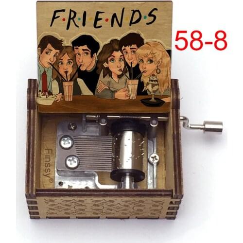 TV Show Friends Wooden Music Box Music Theme I'II Be There for You Colour Print Musical Box Birthday Gift New Year Friends Gift