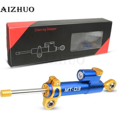 Universal Aluminum Motorcycle Damper Steering Stabilize Safety Control For YAMAHA MT03 MT 03 MT-03 2005-2019 2018 2017 2016 2015