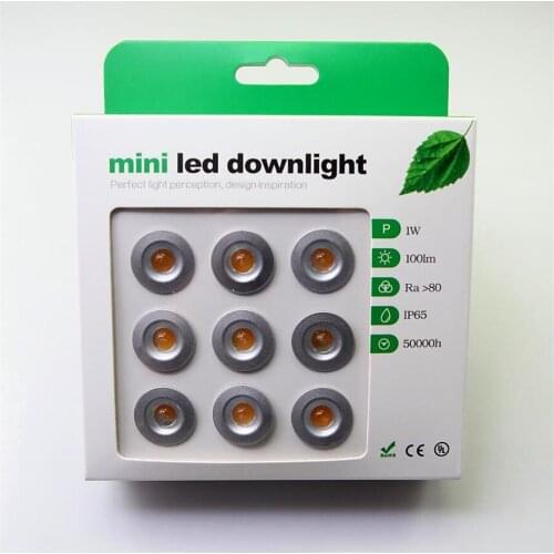 Waterproof MINI LED Donwlight 1W LED Spotlight Warm Cool White 9pcs/lot DC12V 1W Indoor Lamps for bedroom Cabinet Lighting