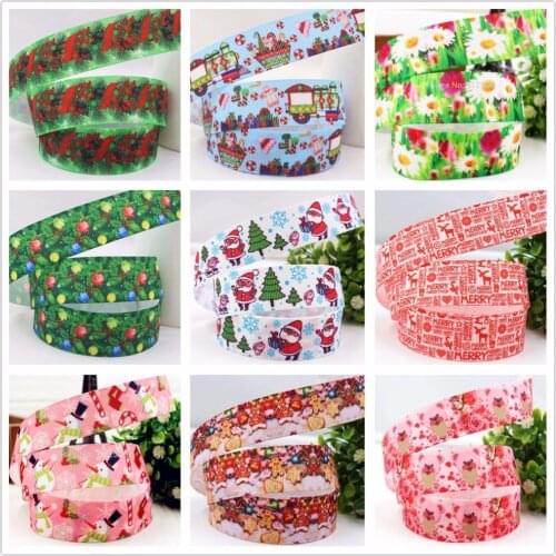 1'' (25mm) Christmas Ribbon Printed grosgrain ribbon ,91427