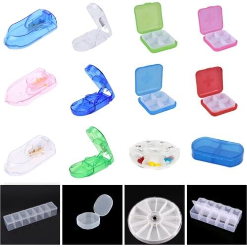 1pc Portable Pill Case Pill Box Drug Tablet Medicine Storage Holder Container Dispenser Organizer Pill Box Splitters