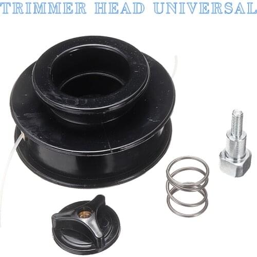 1Pcs Universal Brushcutter Strimmer Trimmer Head Dual 2 Line Manual Feed Head Fixings For Lawn Mower Replacement Parts