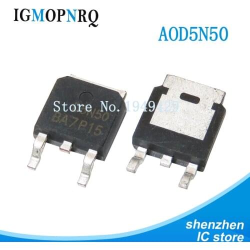 10pcs AOD5N50 TO-252 D5N50 TO252 5N50 SOT MOS 5A 500V