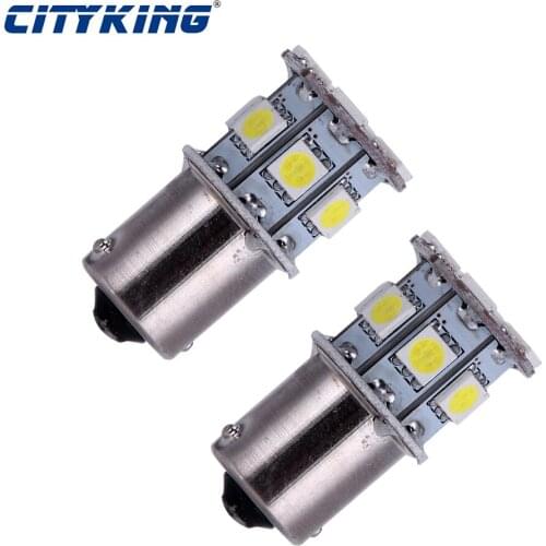 10pcs Car led 1142 BA15D 13SMD 5050 Interior LED 1157 1156 1142 bulb Tail Replacement LED turn signal light bulb led boat light