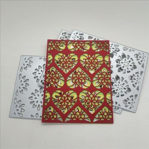 3-piece set, love, background Metal Cutting Dies for DIY Scrapbooking Album Paper Cards Decorative Crafts Embossing Die Cuts