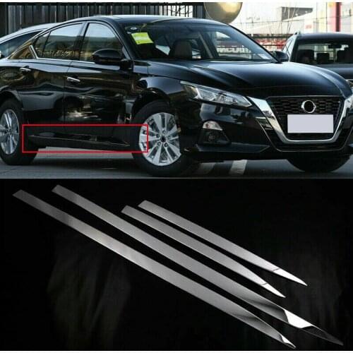 For Nissan Altima 2019 2020 Steel Chrome Door Body Bottom Stripe Cover Trim 4pcs