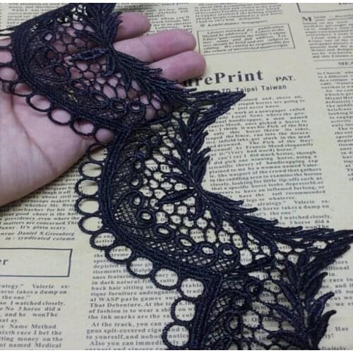 5 Yards Per Lot 8.5cm Width New Embroidered Lace Edge Trim High Quality Home Applique DIY Sewing Craft Ribbon Wedding Accessory