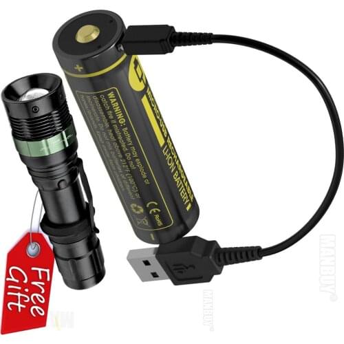 NITECORE NL1834R 3400mAh High Performance Micro-USB Rechargeable Li-ion Battery 12.24Wh 3.6V Button Top 18650 Protected Battery