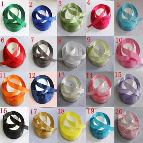 10 PCS Grosgrain Satin Ribbon 10mm (3/8") width Various Colours 24 yards tape Wedding Party Supply