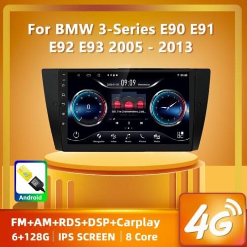 PEERCE For BMW 3-Series E90 E91 E92 E93 2005 - 2013 Car Radio Multimedia Video Player Navigation GPS Android 10 Support AHD 4G