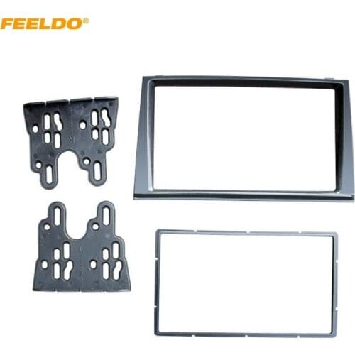 FEELDO Car Audio Radio 2DIN Panel Fascia Frame Trim for MITSUBISHI Colt/Colt Plus Stereo Plate Dash Mount Installation Kit