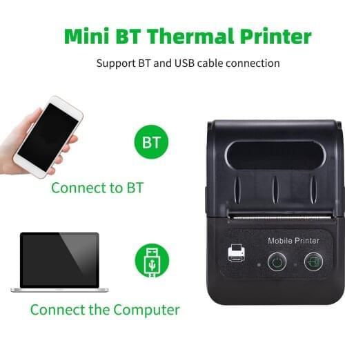 Cheap Portable 58mm Receipt Thermal Printer USB And Bluetooth Port Compatible With Android & iOS Phone Bill Printer