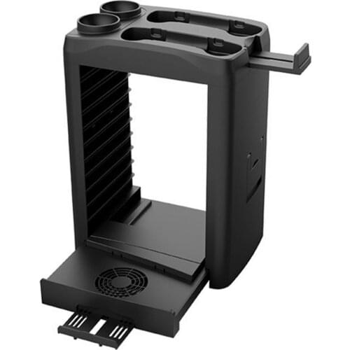 For PlayStation 5 PS5 Game Discs Storage Rack Controller Charger Dock Gamepad Charging Base Multi-Function CD Disk Tower Bracket