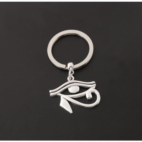 Ancient Egypt Eye Of Horus Charm Evil Eye Religion Symbol Metal Keychain For Souvenir Jewelry Gifts