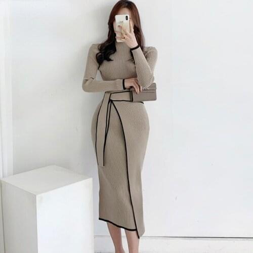 Модные обтягивающие платья Fuyubetter China At AliExpress