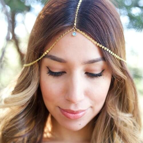 Headdress crystal Acrylic Pendant copper sheet head chain hot sale