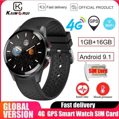Kaimorui LT10 Dual-core 4G Smart Watch Men,1GB+16GB 1.39" 8MP Camera Watch SIM Card,Android 9.1 Watch Phone,WIFI GPS Smartwatch