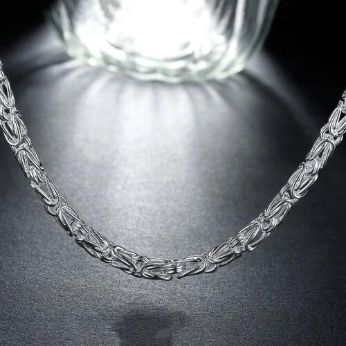 Classic New Trendy Men Necklaces 925 Sterling Silver Dragon Chain Link Necklaces For Male Jewelry Wholesale