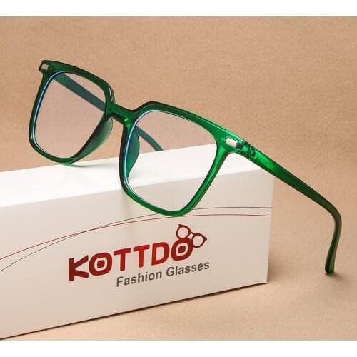 KOTTDO Vintage Square Eye Glasses Frames for Women Classic Transparent Anti-blue Light Eye Glasses Frames for Women