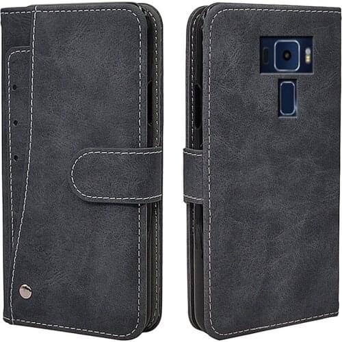 Flip Vintage Leather Case For ASUS ZenFone 3 ZE520KL ZE552KL Case Luxury Wallet Cover For ASUS ZE520KL ZE552KL Fundas