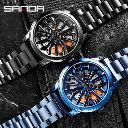 Men Watch 2021 Top Brand Luxury Men Rotation Watch Waterproof Watch for Men Car Wheel Watches Rim Hub for Male Clock Relogio New