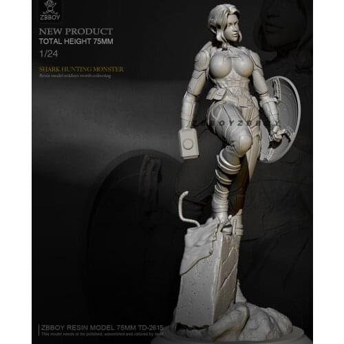 H75mm 1/24 Resin model kits figure beauty colorless and self-assembled TD-2615