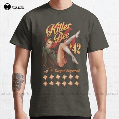 New Killer Bee Pin Up Classic T-Shirt Shirts For Teen Girls S-5XL bowling shirts for men Unisex