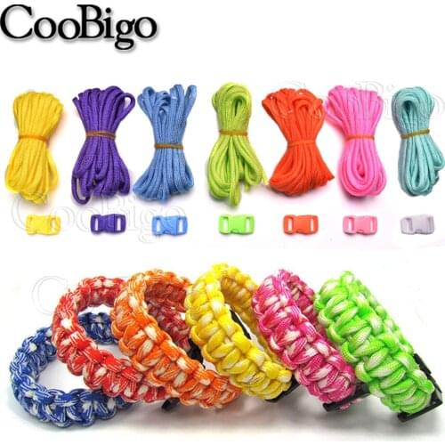 Paracord Bracelet Survival Wristband Part Cord Buckle Set 550 Cord Parachute Rope Side Release Buckle Weave Accessories