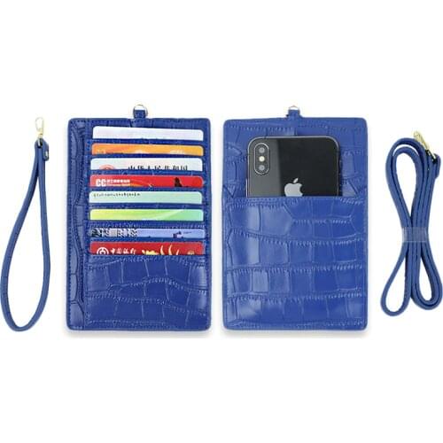 Personalize custom letters initials crocodile pattern phone wallet mobile phone case credit card case