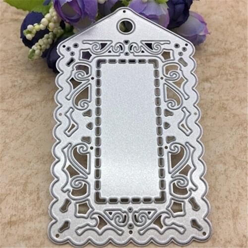 Rectangle Label Metal Cutting Dies Stencils DIY Scrapbooking Album Decorative Embossing Folder Paper Cards Die Cutting Template