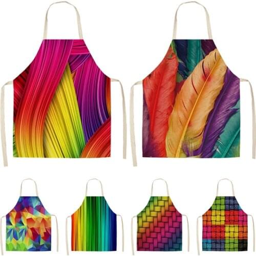 Rainbow aprons baking accessories kawaii apron apron kitchen custom apron kid apron linen apron aprons for woman maid apron home