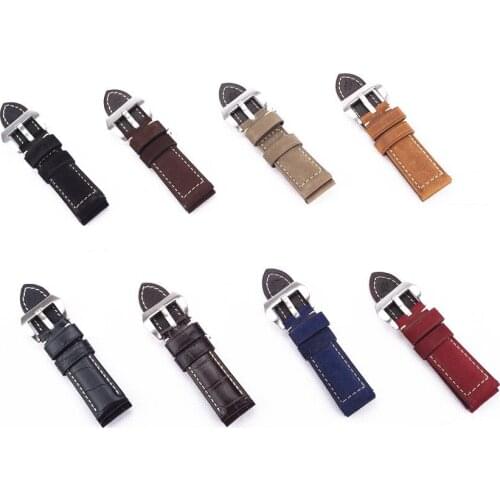 Wholesale 10PCS/lot 22MM 24MM 26MM genuine cow leather Watch band watch strap man watch straps 8 colors available-0031WS