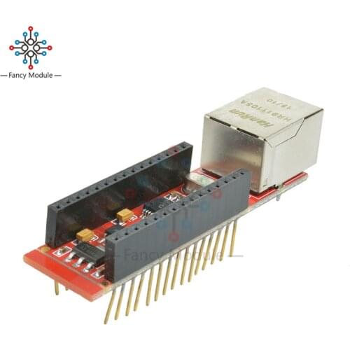 ENC28J60 Ethernet Shield V1.0 For Arduino Nano V3 Ethernet Shield RJ45 HR911105A Webserver Module With Pins