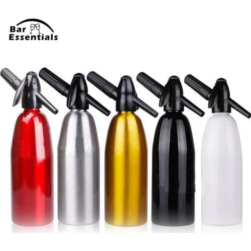1.0L Home Made Aluminum Soda Siphon Soda Water Machine Siphon CO2 Dispenser WATER Bubble Generator Cool Drink Aluminum Bar DIY