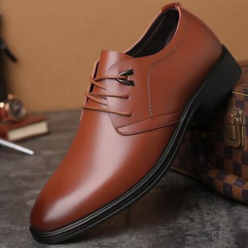 2020 Spring Business Leather Shoes Vintage Classic Men Dress Shoes Big Size BRM-297